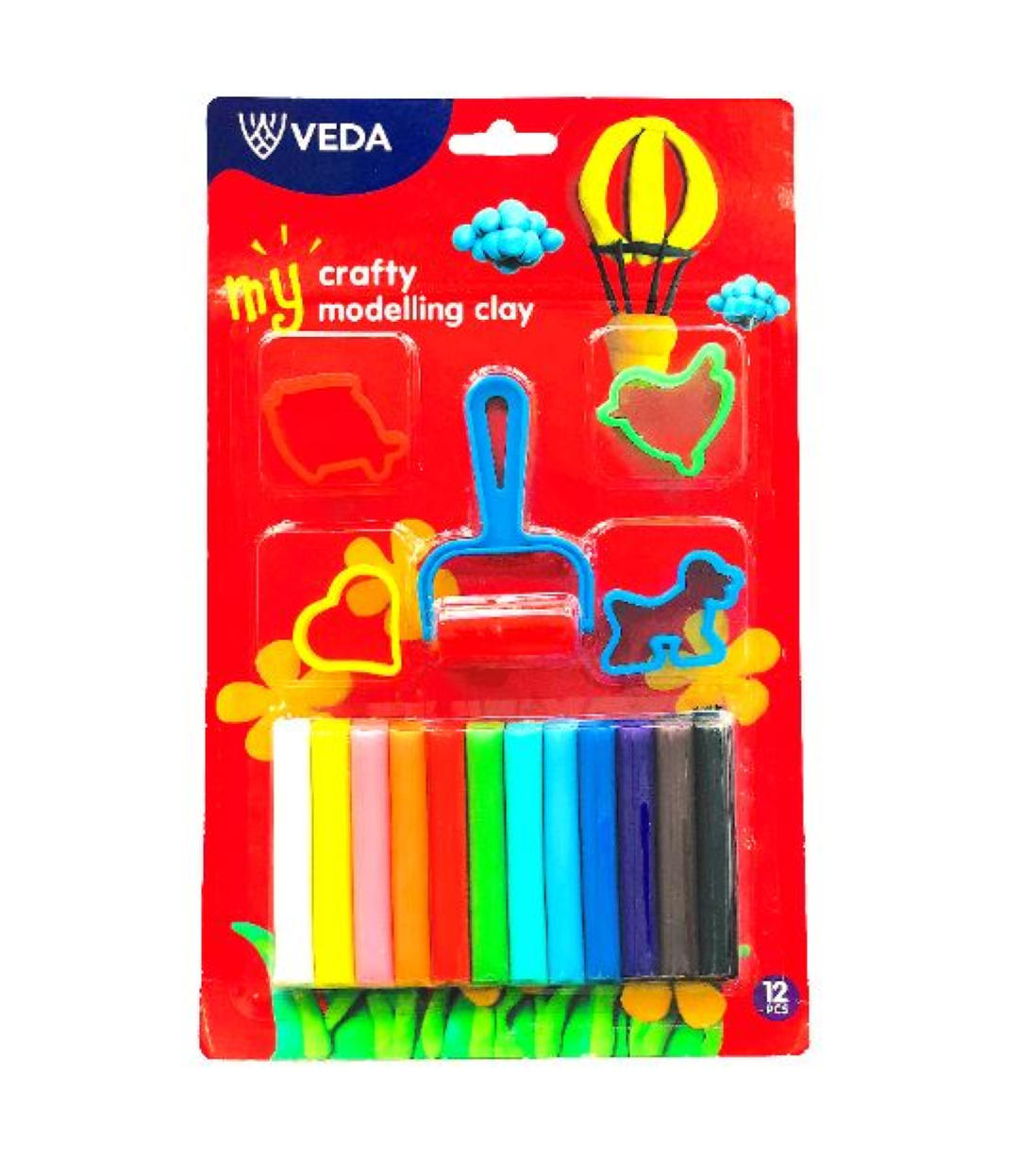 VEDA MODELLING CLAY MC-7 12 COL